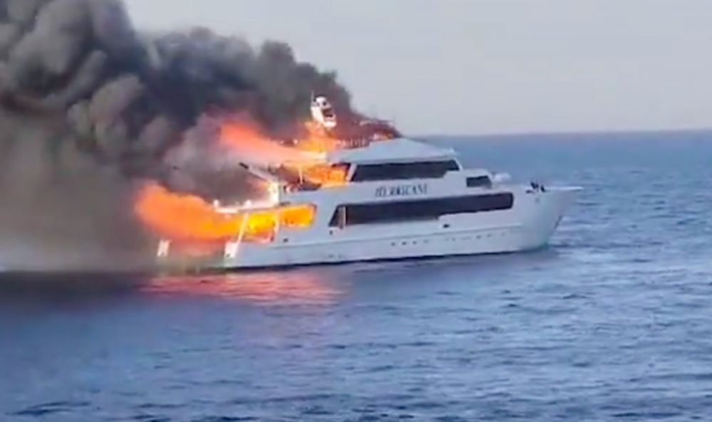 Egypt boat fire