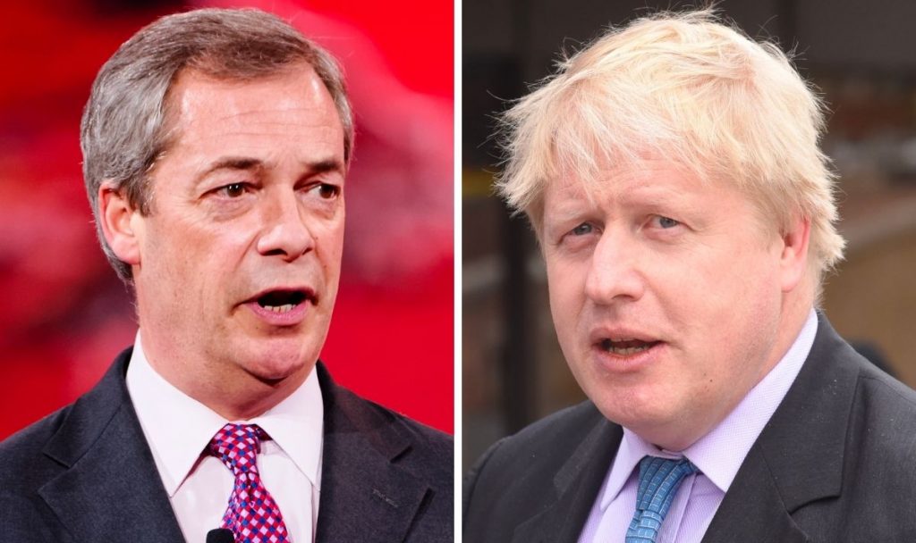 Nigel Farage Boris Johnson